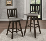 Amsonia Black Swivel Pub Counter Height Chair - Ornate Home