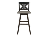 Amsonia Black Swivel Pub Counter Height Chair - Ornate Home