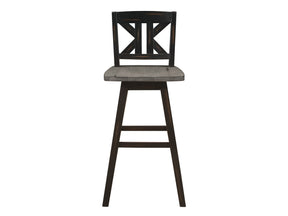 Amsonia Black Swivel Pub Counter Height Chair - Ornate Home