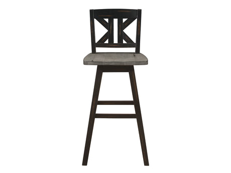 Amsonia Black Swivel Pub Counter Height Chair - Ornate Home