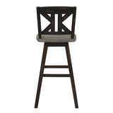 Amsonia Black Swivel Pub Counter Height Chair - Ornate Home