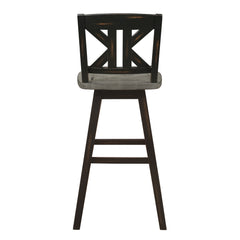 Amsonia Black Swivel Pub Counter Height Chair (Set of 2) - Ornate Home