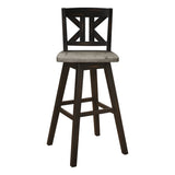 Amsonia Black Swivel Pub Counter Height Chair - Ornate Home