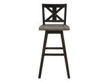 Amsonia Black Swivel Pub Counter Height Chair (Set of 2) - Ornate Home