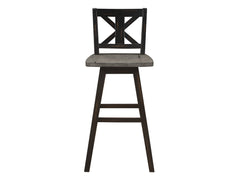 Amsonia Black Swivel Pub Counter Height Chair (Set of 2) - Ornate Home