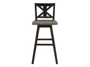 Amsonia Black Swivel Pub Counter Height Chair (Set of 2) - Ornate Home