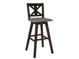 Amsonia Black Swivel Pub Counter Height Chair (Set of 2) - Ornate Home