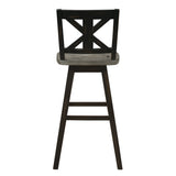 Amsonia Black Swivel Pub Counter Height Chair (Set of 2) - Ornate Home