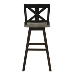 Amsonia Black Swivel Pub Counter Height Chair (Set of 2) - Ornate Home