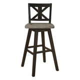 Amsonia Black Swivel Pub Counter Height Chair (Set of 2) - Ornate Home