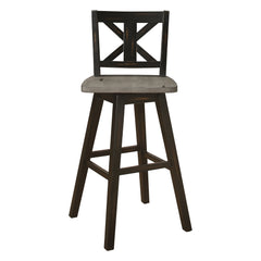 Amsonia Black Swivel Pub Counter Height Chair (Set of 2) - Ornate Home