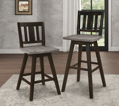 Amsonia Black Swivel Pub Counter Height Chair - Ornate Home
