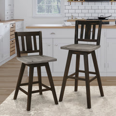Amsonia Black Swivel Pub Counter Height Chair - Ornate Home