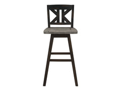 Amsonia Black Swivel Pub Counter Height Chair - Ornate Home