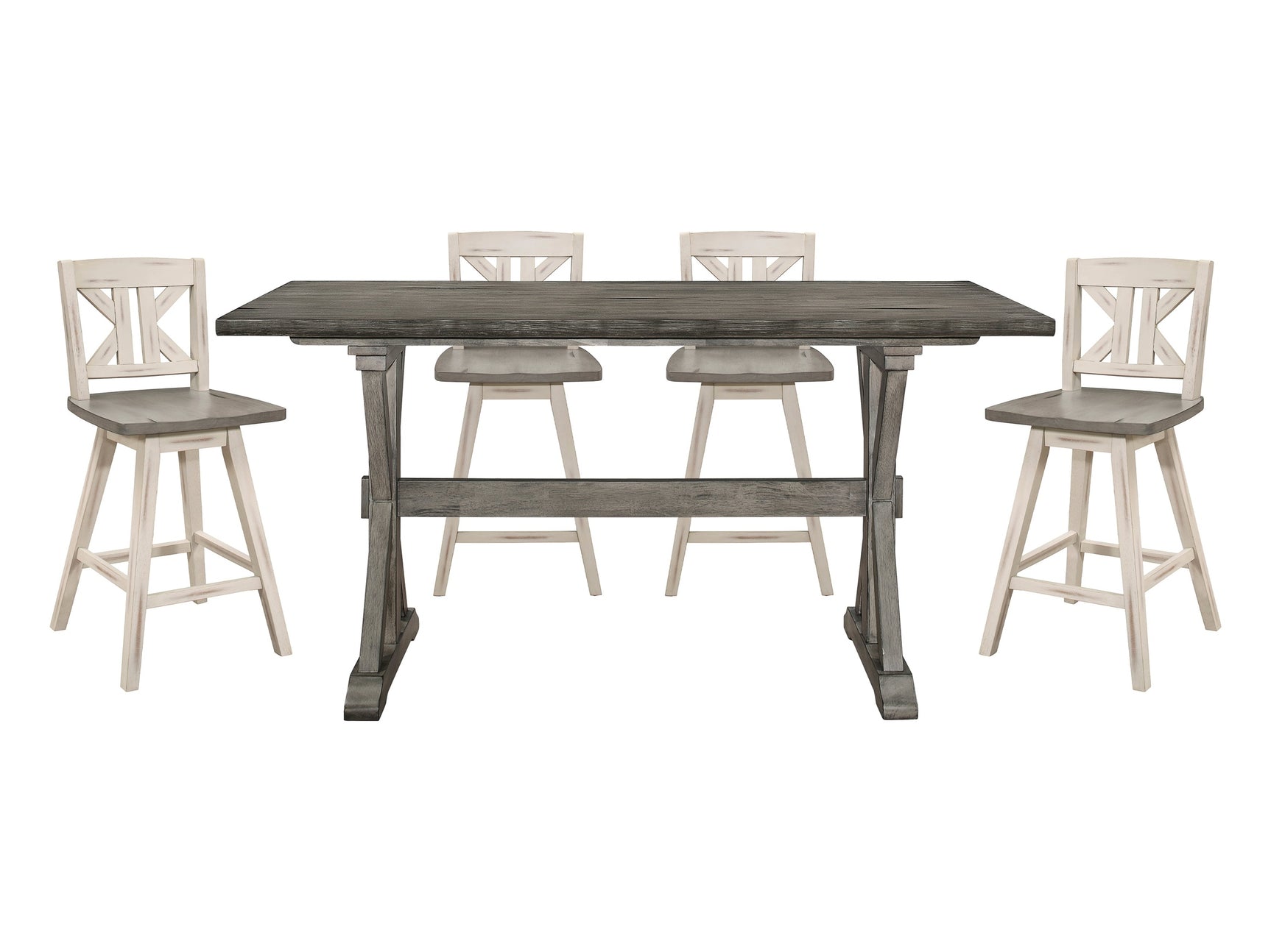 Amsonia Gray 5-Piece Dining Table Set - Ornate Home