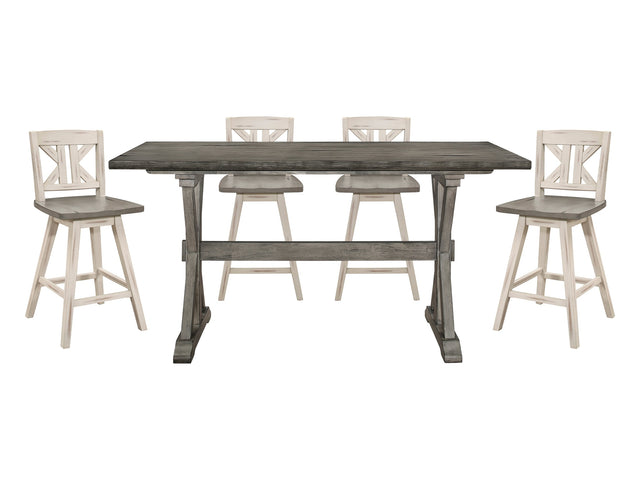 Amsonia Gray 5-Piece Dining Table Set - Ornate Home