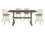 Amsonia Gray 5-piece Dining Table Set - Ornate Home