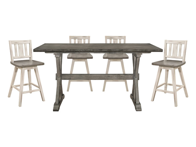 Amsonia Gray 5-piece Dining Table Set - Ornate Home