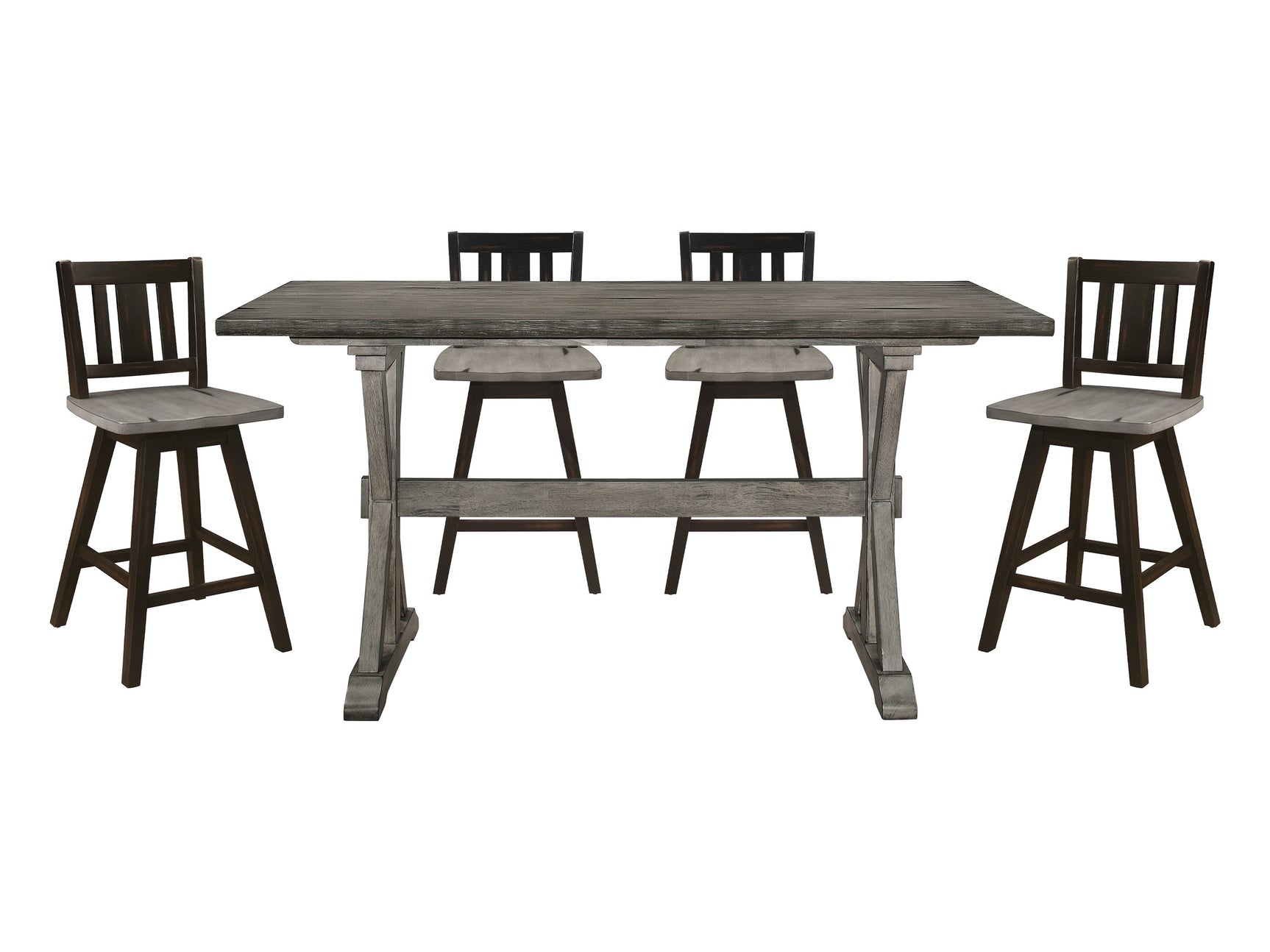 Amsonia Gray 5-piece Dining Table Set - Ornate Home