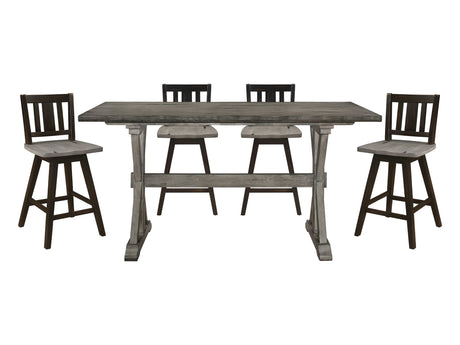 Amsonia Gray 5-piece Dining Table Set - Ornate Home