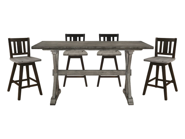 Amsonia Gray 5-piece Dining Table Set - Ornate Home