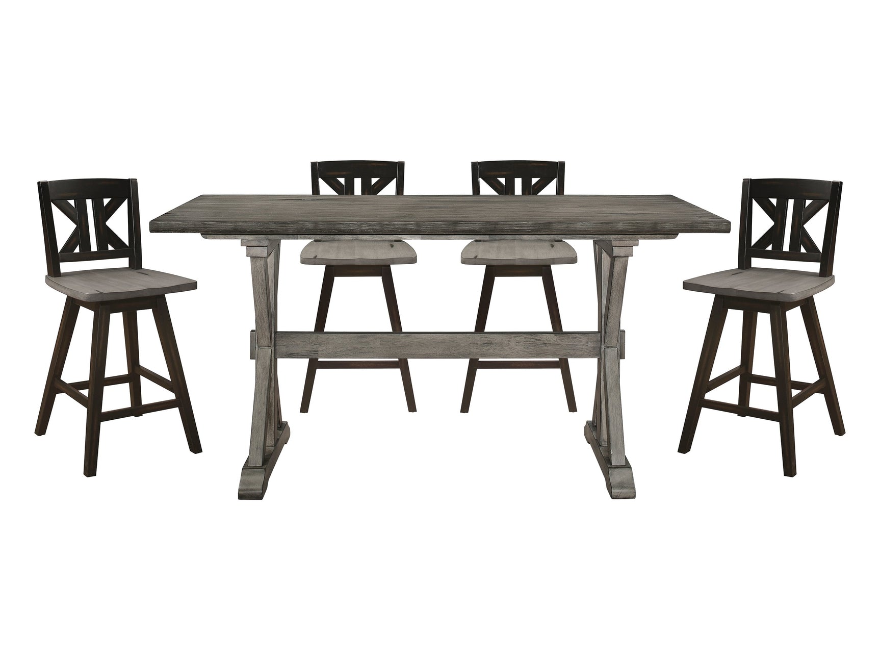 Amsonia Gray 5-piece Dining Table Set - Ornate Home