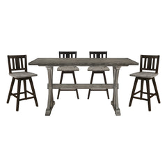 Amsonia Gray 5pc Dining Set - Ornate Home