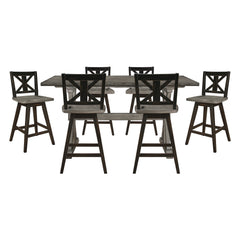 Amsonia Gray 7pc Dining Set - Ornate Home