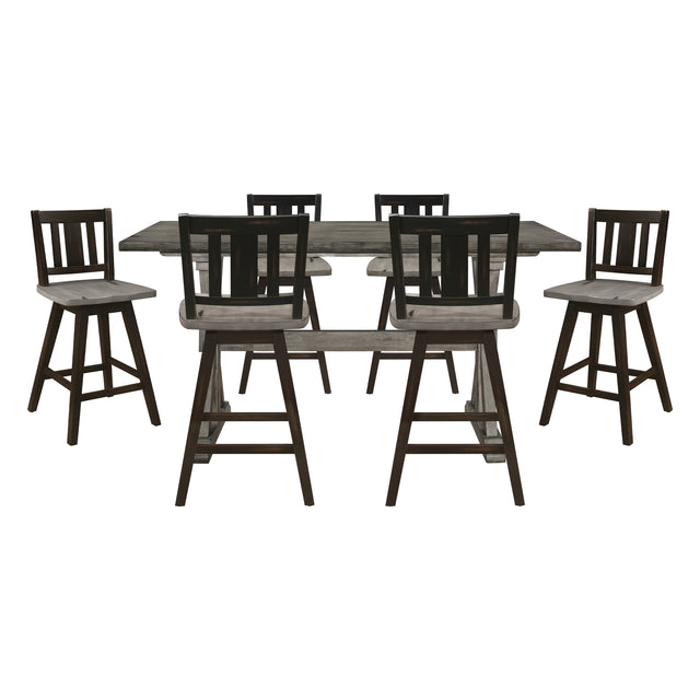 Amsonia Gray 7pc Dining Set - Ornate Home