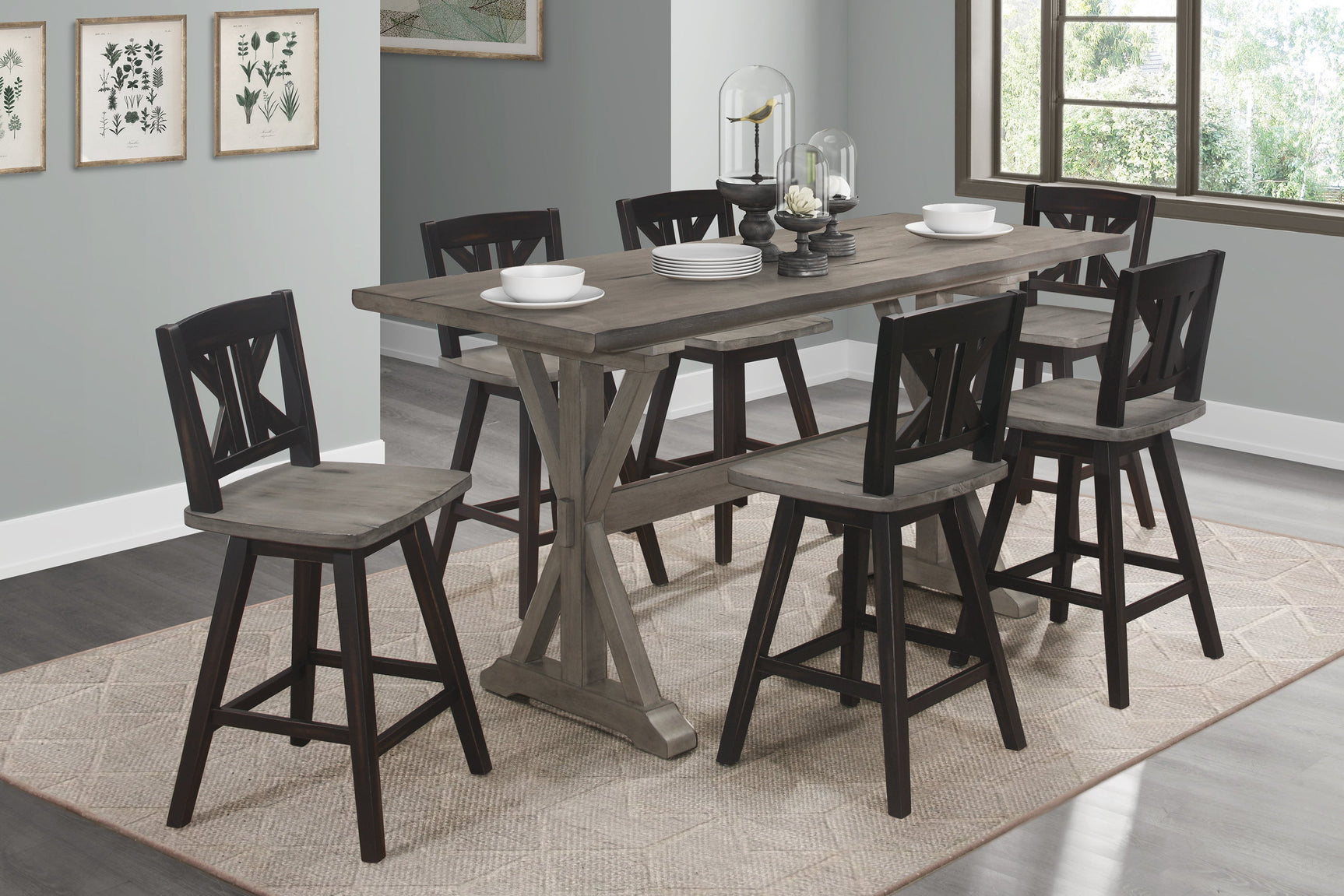 Amsonia Gray Counter Height Table - Ornate Home