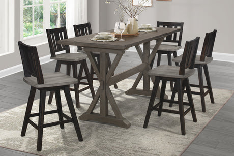 Amsonia Gray Counter Height Table - Ornate Home
