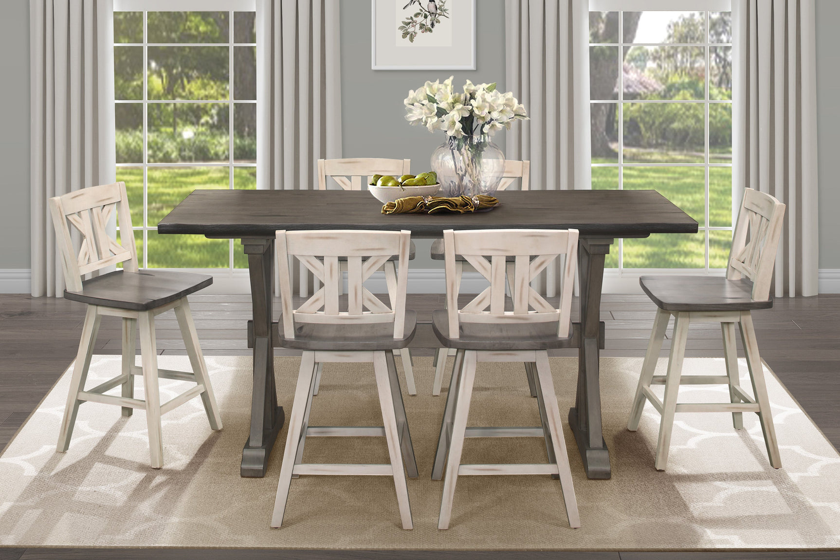 Amsonia Gray Counter Height Table - Ornate Home
