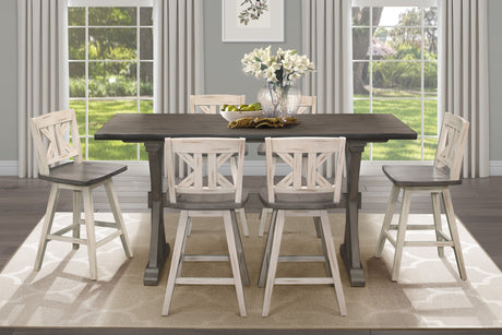 Amsonia Gray Counter Height Table - Ornate Home