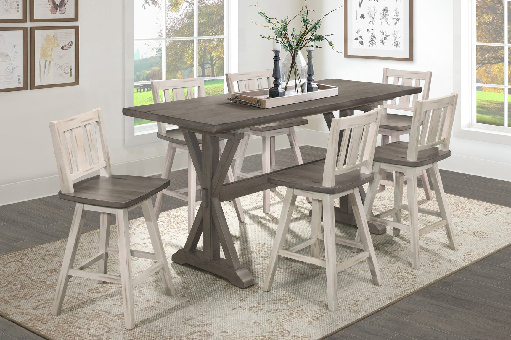 Amsonia Gray Counter Height Table - Ornate Home