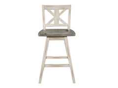 Amsonia Gray/White Swivel Counter Chair (Set of 2) - Ornate Home