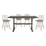 Amsonia Silver 5pc Dining Set - Ornate Home