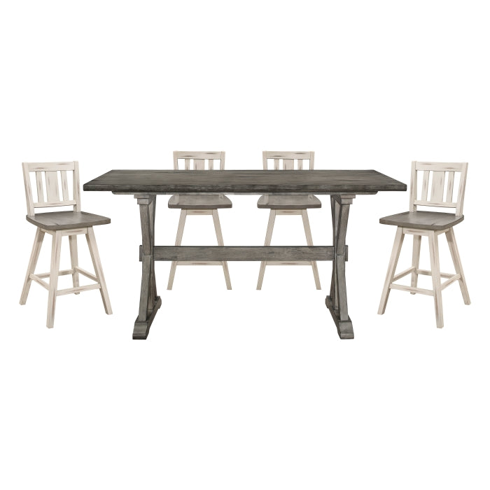 Amsonia Silver 5pc Dining Set - Ornate Home