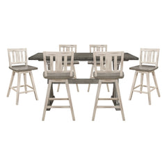 Amsonia Silver 7pc Dining Set - Ornate Home