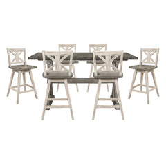 Amsonia Silver 7pc Dining Set - Ornate Home