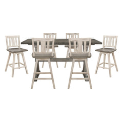 Amsonia Silver 7pc Dining Set - Ornate Home