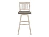 Amsonia White Swivel Pub Counter Height Chair - Ornate Home