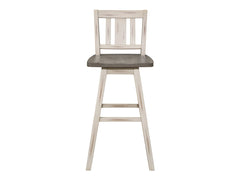 Amsonia White Swivel Pub Counter Height Chair (Set of 2) - Ornate Home
