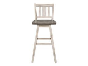 Amsonia White Swivel Pub Counter Height Chair - Ornate Home