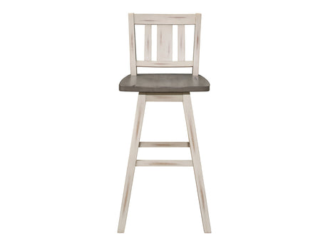 Amsonia White Swivel Pub Counter Height Chair - Ornate Home