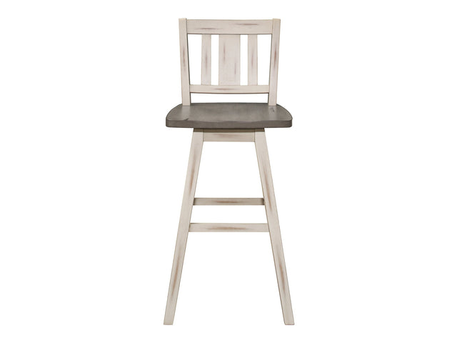 Amsonia White Swivel Pub Counter Height Chair - Ornate Home
