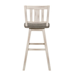 Amsonia White Swivel Pub Counter Height Chair (Set of 2) - Ornate Home