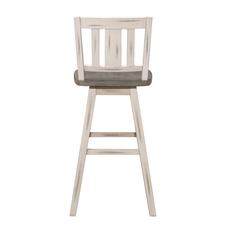 Amsonia White Swivel Pub Counter Height Chair - Ornate Home
