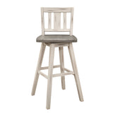 Amsonia White Swivel Pub Counter Height Chair - Ornate Home