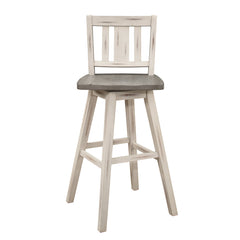 Amsonia White Swivel Pub Counter Height Chair (Set of 2) - Ornate Home