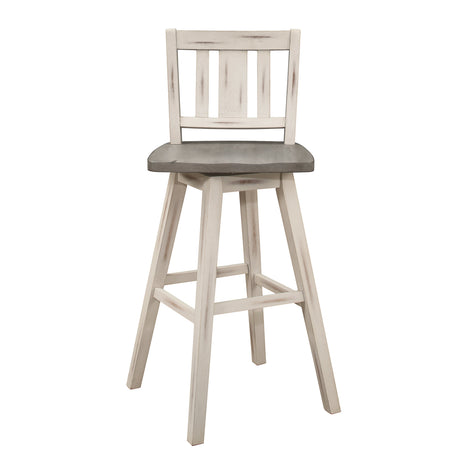 Amsonia White Swivel Pub Counter Height Chair - Ornate Home